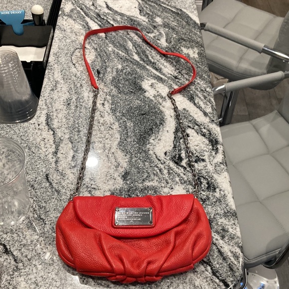 Marc‎ Jacobs Red Karlie Crossbody Handbag Purse chain strap Valentines Day - Picture 7 of 8